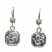 Silver 925 Earrings Women's Sterling Om Traditional India Oxidized Handmade A745